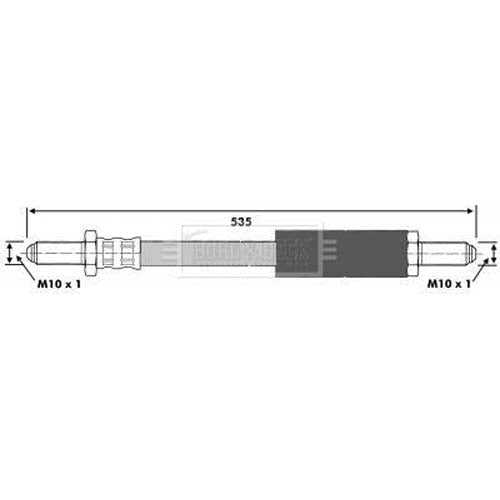 Borg & Beck, Borg & Beck Brake Hose  - BBH6157 fits Ford Granada (GU),(GNU)