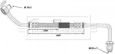 Borg & Beck, Borg & Beck Brake Hose  - BBH6179 fits Ford Transit,Tourneo