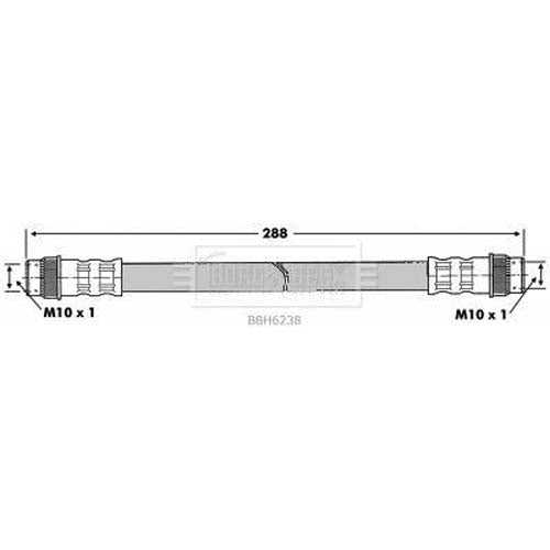 Borg & Beck, Borg & Beck Brake Hose  - BBH6238 fits Renault 9,11,Clio