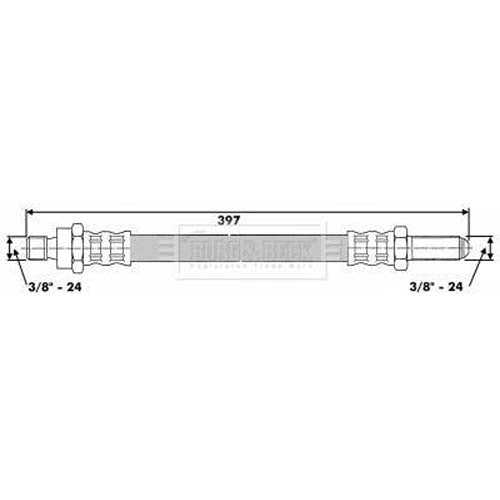 Borg & Beck, Borg & Beck Brake Hose  - BBH6246 fits L.Rover 88,109,Reliant Robin