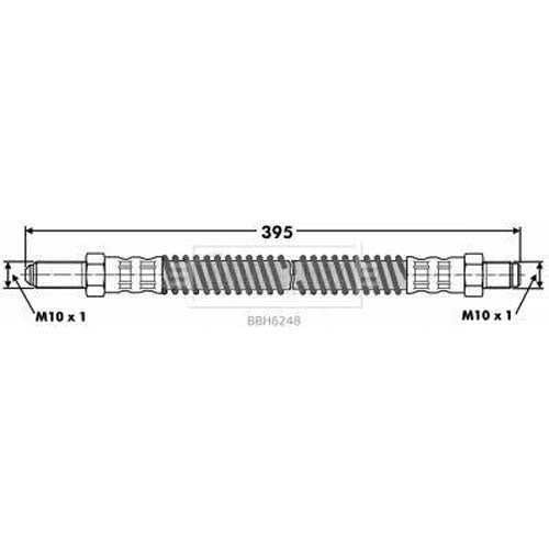 Borg & Beck, Borg & Beck Brake Hose  - BBH6248 fits Jaguar XJ,XJS,Reliant