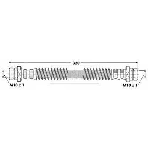 Borg & Beck, Borg & Beck Brake Hose  - BBH6250 fits Mit.Colt,Galant,Proton Persona