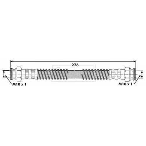 Borg & Beck, Borg & Beck Brake Hose  - BBH6258 fits Peugeot 205,309