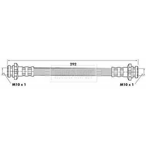 Borg & Beck, Borg & Beck Brake Hose  - BBH6306 fits Niss.Micra,Sunny,300ZX