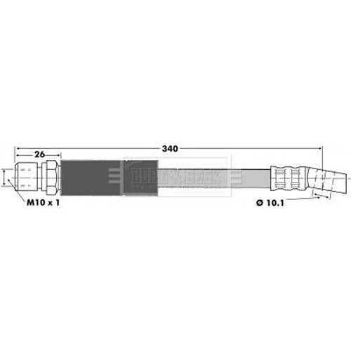 Borg & Beck, Borg & Beck Brake Hose  - BBH6339 fits GM Astra,Vectra,SAAB 900,9-3