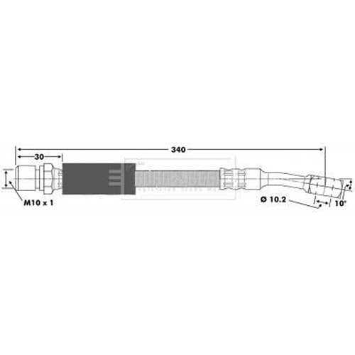 Borg & Beck, Borg & Beck Brake Hose  - BBH6354 fits Daewoo Espero,GM Corsa,Tigra