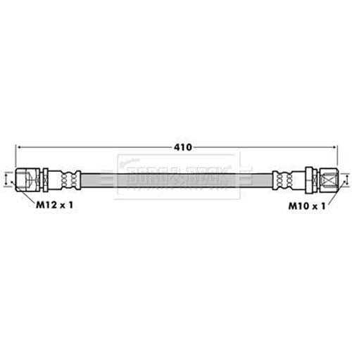 Borg & Beck, Borg & Beck Brake Hose  - BBH6355 fits GM Combo,Kadett,Astramax