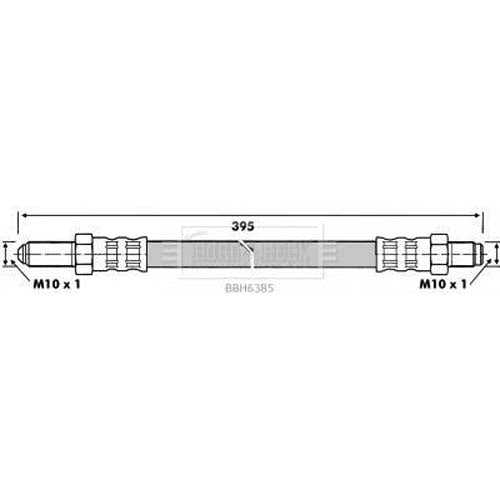 Borg & Beck, Borg & Beck Brake Hose  - BBH6385 fits Land Rover,LDV 400,Sherpa