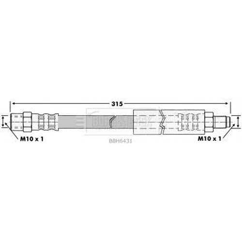 Borg & Beck, Borg & Beck Brake Hose  - BBH6431 fits Volvo 440,460,480 87-