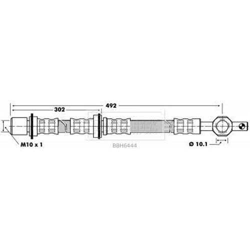 Borg & Beck, Borg & Beck Brake Hose  - BBH6444 fits Toyota Carina II 88-92