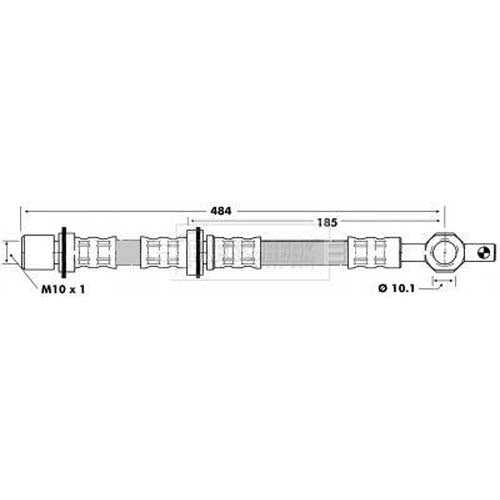 Borg & Beck, Borg & Beck Brake Hose  - BBH6452 fits Toyota Corolla 87-92