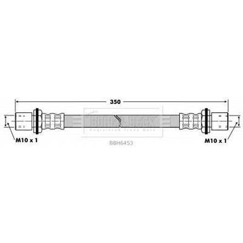 Borg & Beck, Borg & Beck Brake Hose  - BBH6453 fits Toyota Camry,Carina,Corolla