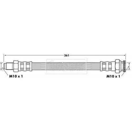 Borg & Beck, Borg & Beck Brake Hose  - BBH6509 fits Skoda Favorit 1.3,VW Caddy II