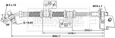 Borg & Beck, Borg & Beck Brake Hose  - BBH6670 fits Land Rover Range Rover II