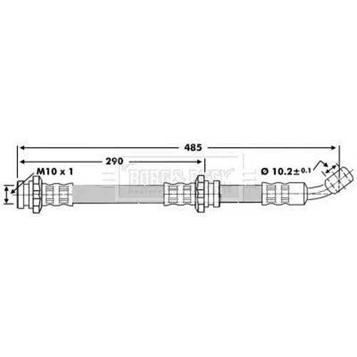 Borg & Beck, Borg & Beck Brake Hose  - BBH6674 fits Nissan Micra II (K11)