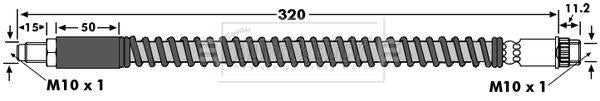 Borg & Beck, Borg & Beck Brake Hose  - BBH6837 fits Ren Clio II,Thalia,Twingo,Wind