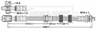 Borg & Beck, Borg & Beck Brake Hose  - BBH6851 fits VAG Ibiza,Fabia,Polo 00-12