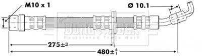 Borg & Beck, Borg & Beck Brake Hose  - BBH6859 fits Toyota Rav-4 97-00