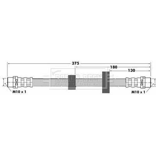 Borg & Beck, Borg & Beck Brake Hose  - BBH6869 fits VW Transporter 96-