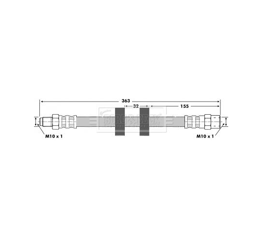 Borg & Beck, Borg & Beck Brake Hose  -  BBH6870 fits Volvo 740,760,850,C70,S70,V70