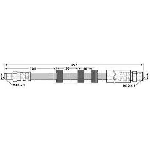 Borg & Beck, Borg & Beck Brake Hose  - BBH6872 fits Volvo S70/V70 97-