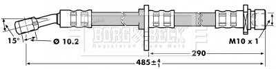 Borg & Beck, Borg & Beck Brake Hose  - BBH7018 fits Honda Civic VII