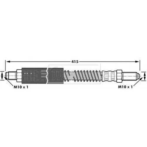 Borg & Beck, Borg & Beck Brake Hose  - BBH7026 fits Jaguar XK8 96-02