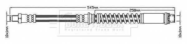 Borg & Beck, Borg & Beck Brake Hose  - BBH7183 fits Rover 75(RJ),MG ZT,MG ZT-T