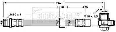 Borg & Beck, Borg & Beck Brake Hose  - BBH7185 fits VAG Lupo,Passat,Polo,Arosa(6H)