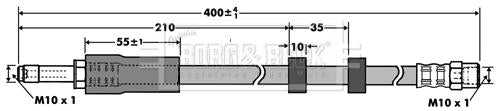 Borg & Beck, Borg & Beck Brake Hose  - BBH7390 fits Volvo XC90 02-03