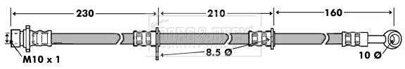 Borg & Beck, Borg & Beck Brake Hose  - BBH7448 fits Honda S2000 (AP) 99-07