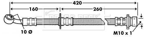 Borg & Beck, Borg & Beck Brake Hose  - BBH7451 fits Honda S2000 (AP) 99-07