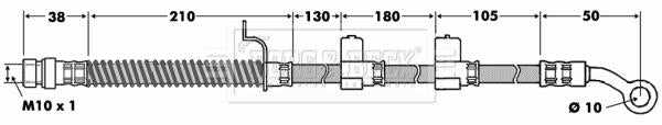 Borg & Beck, Borg & Beck Brake Hose  - BBH7455 fits Hyundai Sonata IV,Kia Magentis