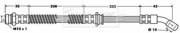 Borg & Beck, Borg & Beck Brake Hose  - BBH7458 fits Hyundai Trajet 2.0,2.7 00-08