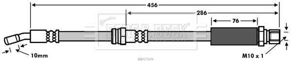 Borg & Beck, Borg & Beck Brake Hose  - BBH7549 fits Chevrolet Rezzo