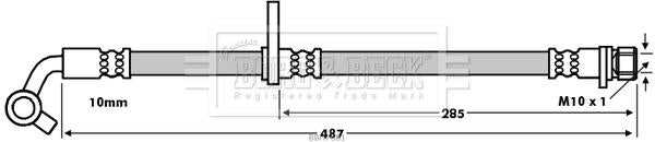 Borg & Beck, Borg & Beck Brake Hose  - BBH7681 fits Honda CR-V 01/05-12/06