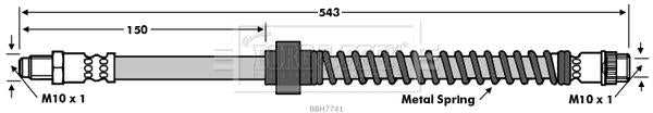 Borg & Beck, Borg & Beck Brake Hose  - BBH7741 fits Niss Interstar,GM Movano