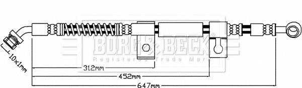 Borg & Beck, Borg & Beck Brake Hose  - BBH7949 fits Kia Sorento 03-06