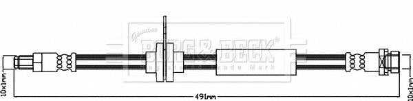 Borg & Beck, Borg & Beck Brake Hose  - BBH7955 fits Ford Kuga II(DM2) 03/13-