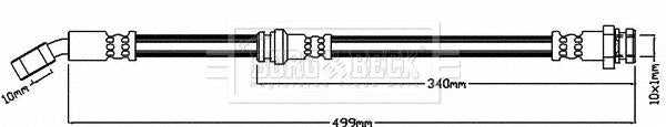 Borg & Beck, Borg & Beck Brake Hose  - BBH8003 fits Isuzu D-Max I (8DH) pick-up