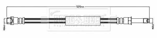 Borg & Beck, Borg & Beck Brake Hose  - BBH8760 fits Sprinter various models 2006>