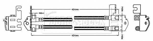 Borg & Beck, Borg & Beck Brake Hose  - BBH8762 fits Transit Box,Bus (2006>2014)