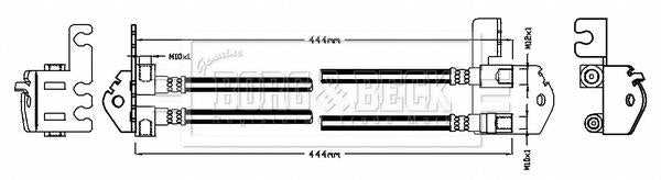 Borg & Beck, Borg & Beck Brake Hose  - BBH8763 fits Transit Box,Bus (2006>2014)