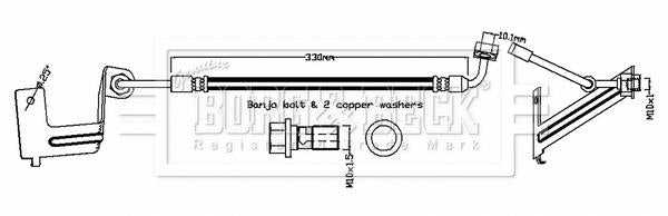 Borg & Beck, Borg & Beck Brake Hose  - BBH8766 fits XJ (X350) 2003-2009