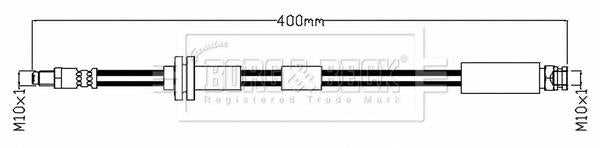 Borg & Beck, Borg & Beck Brake Hose  - BBH8767 fits Ypsilon(312_),Panda(312_,319_)