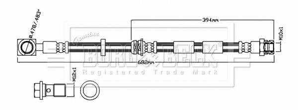 Borg & Beck, Borg & Beck Brake Hose  - BBH8772 fits TT (FV3), TT Roadster (FV9) 2014>