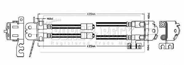 Borg & Beck, Borg & Beck Brake Hose  - BBH8773 fits Transit,Tourneo Custom 2014>