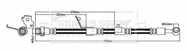 Borg & Beck, Borg & Beck Brake Hose  - BBH8774 fits Carens III MPV (UN) 2006>