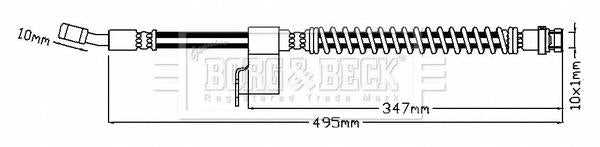 Borg & Beck, Borg & Beck Brake Hose  - BBH8791 fits ASCCENT II 1995-05