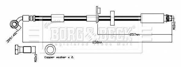 Borg & Beck, Borg & Beck Brake Hose  - BBH8794 fits 208 CA,CC  2012>